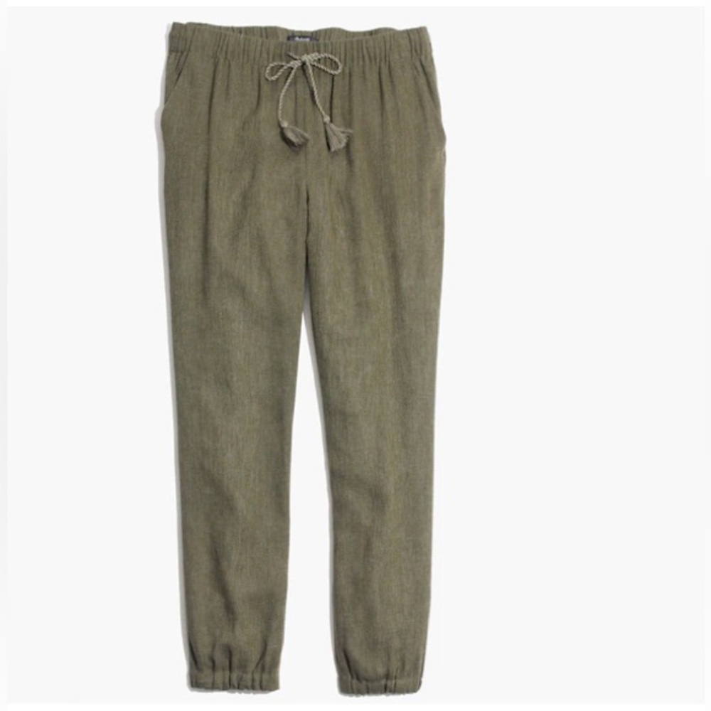 NWOT Madewell Cover-Up Shorewalk Pants in Loden